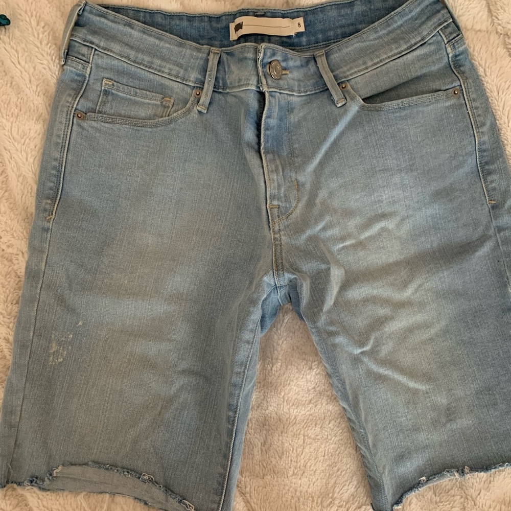 Levis High Waisted Bermuda Shorts